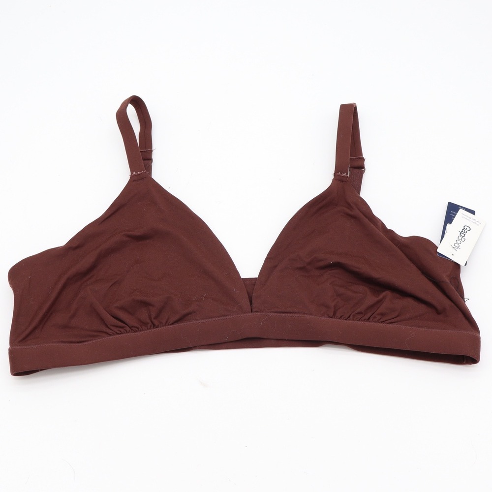 GapBody Triangle Bralette Womens Large Super Stretch Brown New